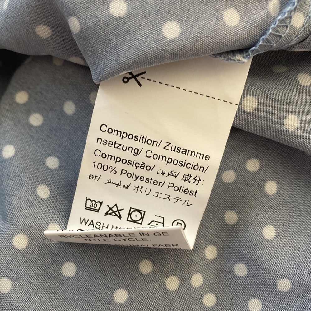 SHEIN | New SHEIN Curve Polka Dot V-Neck Peplum Blouse - Picture 8 of 10
